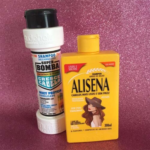 Shampoo Alisena e Bomba da Muriel