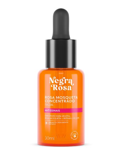 Óleo facial com rosa mosqueta Negra Rosa